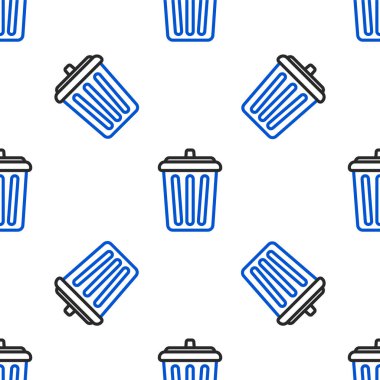 Çöp kutusu simgesi beyaz arkaplanda izole edilmiş. Çöp kutusu tabelası. Sepet simgesini geri dönüştür. Ofis çöpü ikonu. Renkli taslak konsepti. Vektör.