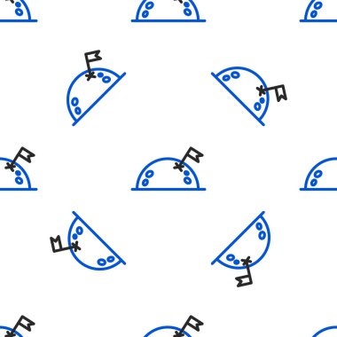 Bayrak simgesine sahip Çizgi Gezegeni beyaz arka planda izole edilmiş kusursuz desen. Renkli taslak konsepti. Vektör.