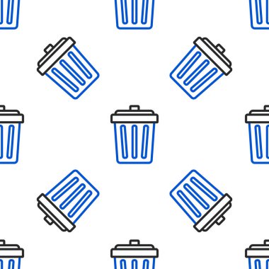 Çöp kutusu simgesi beyaz arkaplanda izole edilmiş. Çöp kutusu tabelası. Sepet simgesini geri dönüştür. Ofis çöpü ikonu. Renkli taslak konsepti. Vektör.