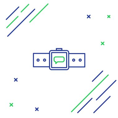 Çizgi Akıllı simgesi beyaz arkaplanda izole edildi. Renkli taslak konsepti. Vektör.