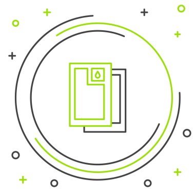 Varil yağı ikonu beyaz arkaplanda izole edildi. Renkli taslak konsepti. Vektör.