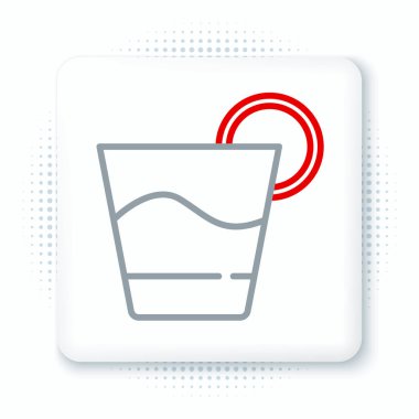 Çizgi Kokteyl simgesi beyaz arkaplanda izole edildi. Renkli taslak konsepti. Vektör.