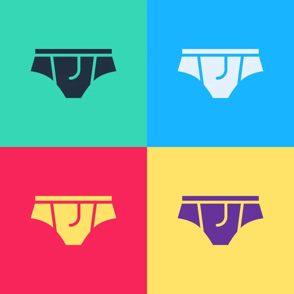 Pop Art Underwear Icon Isolated Color Background Vector Illustration — Stock Vector