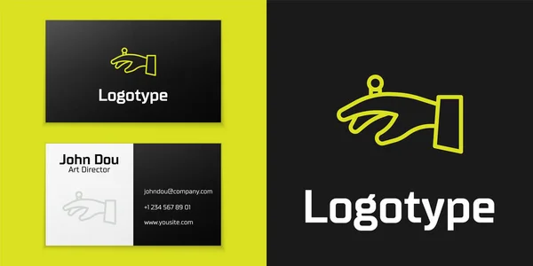 Logotipo Línea Anillos Boda Icono Mano Aislado Sobre Fondo Negro — Vector de stock