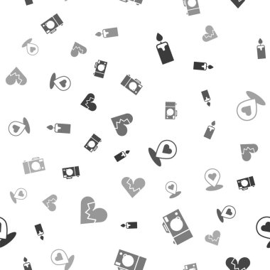 Yanan mumu, fotoğraf makinesini, kalbi kırık bir yeri ya da kusursuz bir şekilde boşanmayı ayarlayın. Vektör