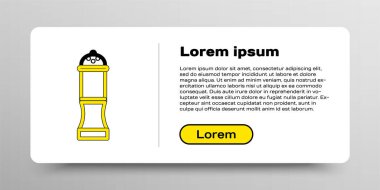 Çizgi Pepper simgesi beyaz arkaplanda izole edildi. Yemek pişirme baharatları. Renkli taslak konsepti. Vektör.