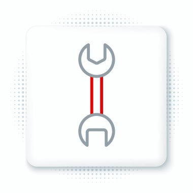 Çizgi Anahtarı simgesi beyaz arkaplanda izole edildi. Renkli taslak konsepti. Vektör.