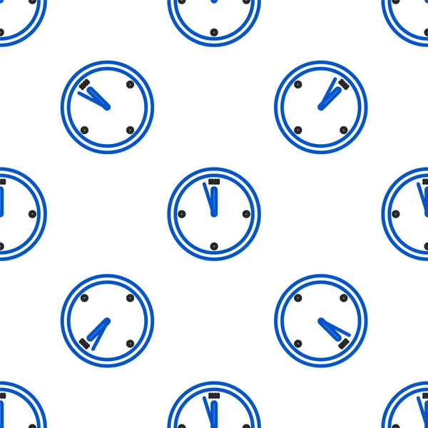 Linia Zegar Ikona Odizolowany Bezszwowy Wzór Białym Tle Symbol Czasu — Wektor stockowy