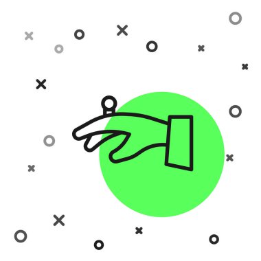 Siyah çizgili evlilik yüzükleri beyaz arka planda izole edilmiş. Gelin ve damat mücevher tabelası. Evlilik sembolü. Elmas yüzük. Vektör.