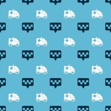 Harita işaretçisini taksi, ambulans ve acil durum arabasını kusursuz bir şekilde ayarla. Vektör.