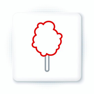 Pamuk helva ikonu beyaz arka planda izole edilmiş. Renkli taslak konsepti. Vektör.