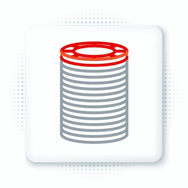 Çizgi kumarhane çipleri simgesi beyaz arkaplanda izole edildi. Kumarhane kumarı. Renkli taslak konsepti. Vektör.