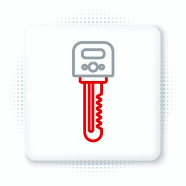 Satır Anahtarı simgesi beyaz arkaplanda izole edildi. Renkli taslak konsepti. Vektör.