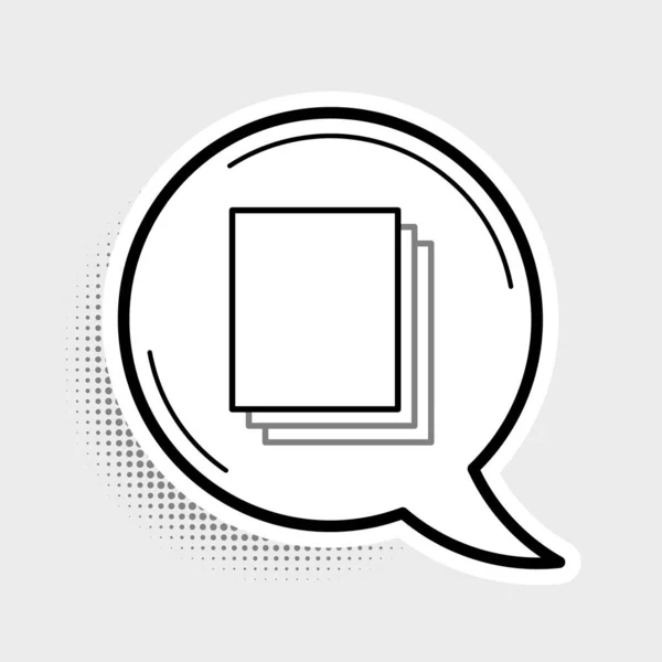 Line Clean Paper Icon Isoliert Auf Grauem Hintergrund Datei Symbol — Stockvektor