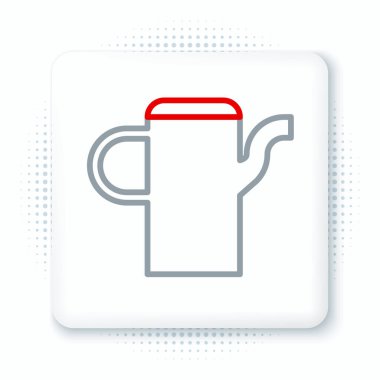 Çizgi Sulama kutusu simgesi beyaz arkaplanda izole edildi. Sulama sembolü. Renkli taslak konsepti. Vektör.