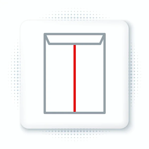 Icône Enveloppe ligne isolée sur fond blanc. Message électronique symbole de lettre. Concept de contour coloré. Vecteur — Image vectorielle