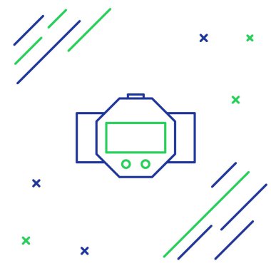 Hat Dalış izleme simgesi beyaz arkaplanda izole edildi. Su altı ekipmanları. Renkli taslak konsepti. Vektör