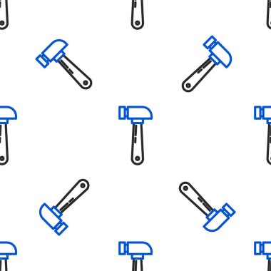 Çizgi Çekici simgesi beyaz arkaplanda izole edilmiş kusursuz desen. Tamir için bir araç. Renkli taslak konsepti. Vektör