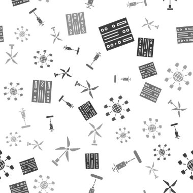 Sunucu, Data, Web Sunuculuğu, Şırınga, Sosyal Ağ ve Rüzgar türbini sorunsuz bir şekilde ayarla. Vektör