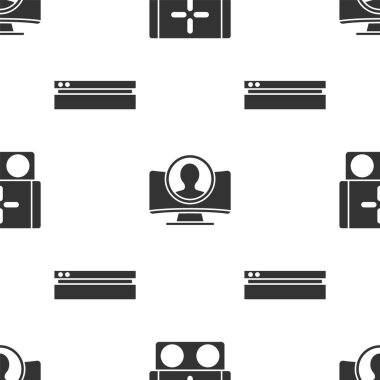 Taşınabilir oyun konsolunu, Hesap ekranı ve oyun konsolunu sorunsuz bir şablon üzerinde oluştur. Vektör.