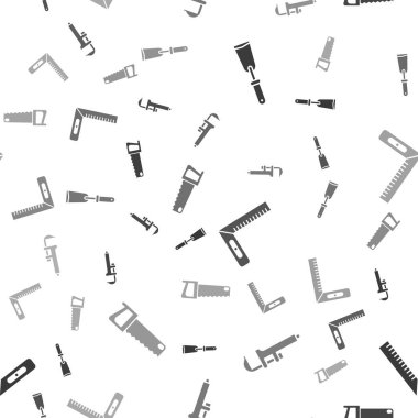 Oyun bıçağı, Calliper veya kalibre ve ölçek ayarla. Köşedeki cetvel ve El kusursuz desen üzerinde testere kullansın. Vektör.