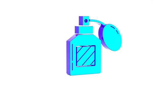 Turquoise Aftershave Icon Isolated White Background Cologne Spray Icon Male — Stock Photo, Image