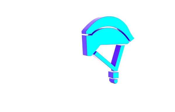 Бирюзовый Значок Велосипедного Шлема Выделен Белом Фоне Экстремальный Спорт Спортивное — стоковое фото