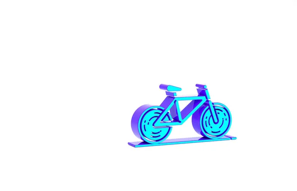 Turquoise Bicycle Icon Isolated White Background Bike Race Extreme Sport — Stock Photo, Image