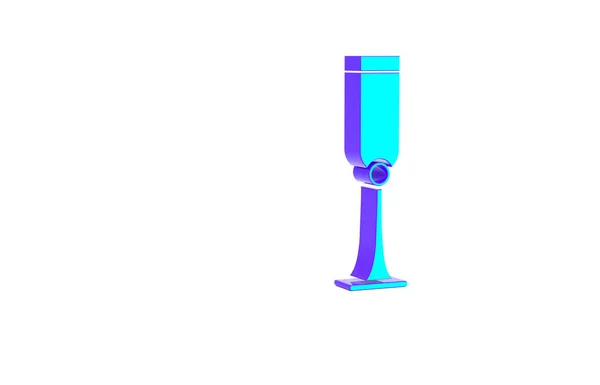 Turquoise Jewish Goblet Icon Isolated White Background Jewish Wine Cup — Stock Photo, Image