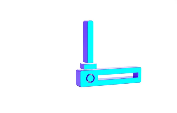 Turquoise Router Signal Symbol Icon Isolated White Background Wireless Ethernet — Stock Photo, Image