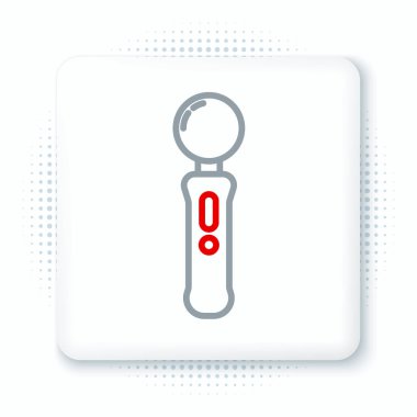 Çizgi Oyun Defteri simgesi beyaz arkaplanda izole edildi. Oyun kontrolörü. Renkli taslak konsepti. Vektör.