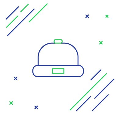 Beanie hat şapkası simgesi beyaz arkaplanda izole edildi. Renkli taslak konsepti. Vektör.