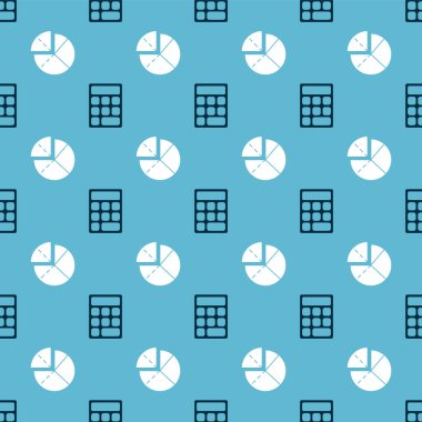 Hesap makinesini ve grafiğini, çizelgesini, diyagramını kusursuz desen üzerine ayarla. Vektör.