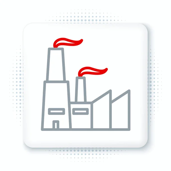 Line Factory Symbol Isoliert Auf Weißem Hintergrund Industriebau Buntes Rahmenkonzept — Stockvektor