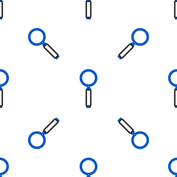 Čára Lupa Ikona Izolované Bezešvé Vzor Bílém Pozadí Hledat Soustředit — Stockový vektor