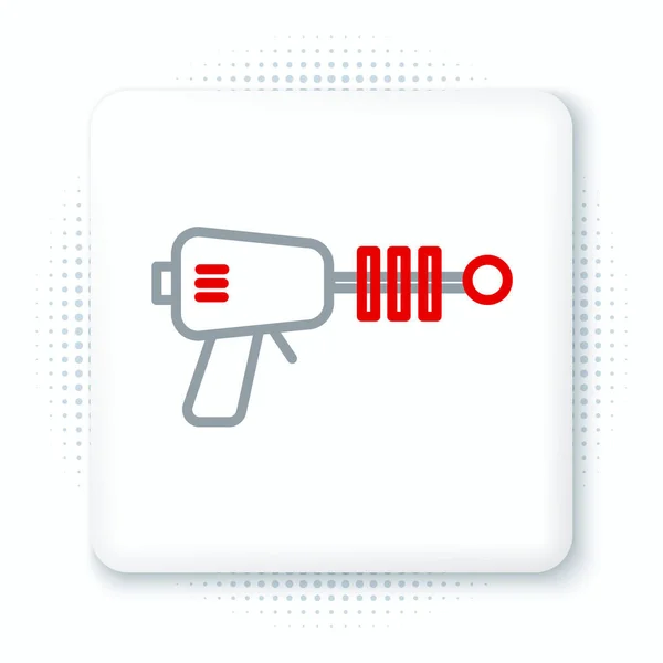 Line Ray Pistole Symbol Isoliert Auf Weißem Hintergrund Laserwaffe Weltraumschrott — Stockvektor