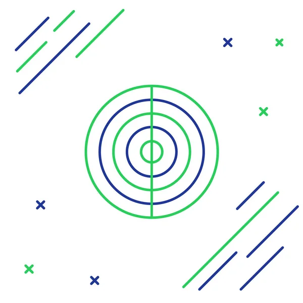 Ligne icône de la structure de la Terre isolé sur fond blanc. Concept de géophysique avec noyau de terre et couches de section terre. Concept de contour coloré. Vecteur — Image vectorielle