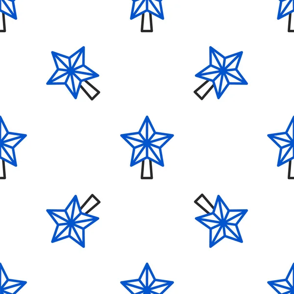 Ícone estrela de Natal linha isolado padrão sem costura no fundo branco. Feliz Natal e Feliz Ano Novo. Conceito de esboço colorido. Vetor — Vetor de Stock
