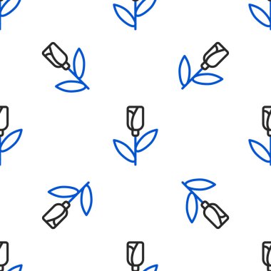 Çizgi Çiçeği simgesi beyaz arkaplanda izole edilmiş pürüzsüz desen. Renkli taslak konsepti. Vektör