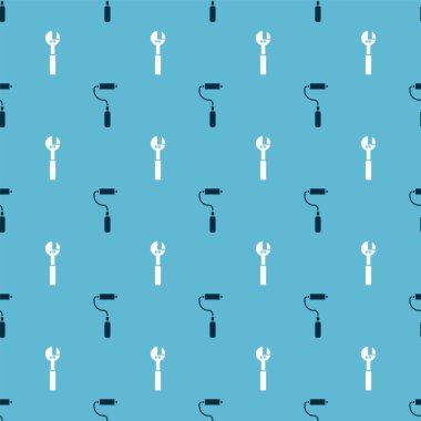 Boya fırçasını ve ayarlanabilir anahtarı kusursuz desene ayarlayın. Vektör