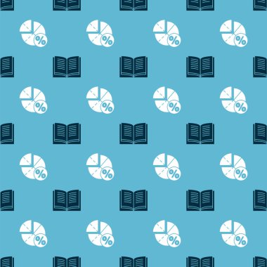 Açık Defter ve Grafik, Çizelge, Çizelge, Çizelge, Diyagram 'ı kusursuz desen üzerine ayarla. Vektör.