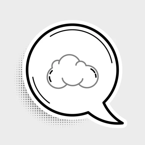 Icono Line Cloud Aislado Sobre Fondo Gris Concepto Esquema Colorido — Archivo Imágenes Vectoriales