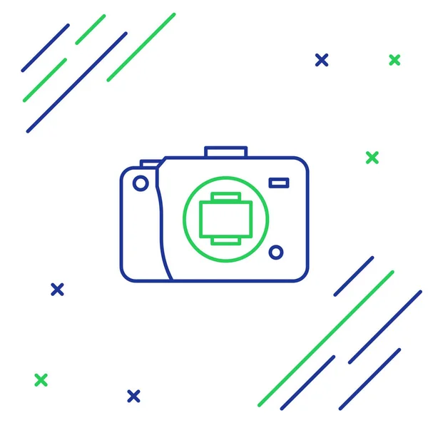 Линия Зеркала Значок Камеры Изолирован Белом Фоне Значок Фотокамеры Красочная — стоковый вектор