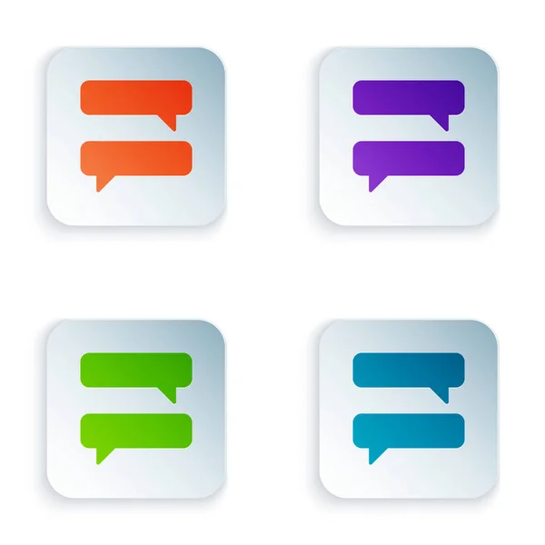 Color Speech Bubble Chat Icon Isolated White Background Message Icon — Stock Vector