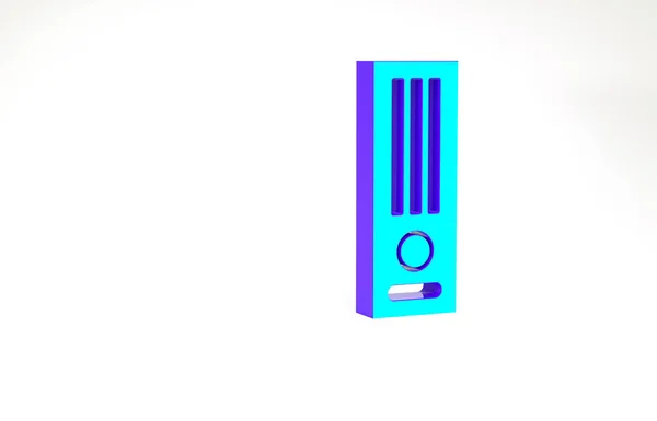 Turquoise Video Game Console Icon Isolated White Background Minimalism Concept — Stock Photo, Image