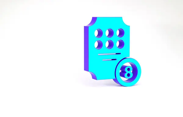 Иконка Слот Машины Turquoise Online Изолирована Белом Фоне Онлайн Казино — стоковое фото