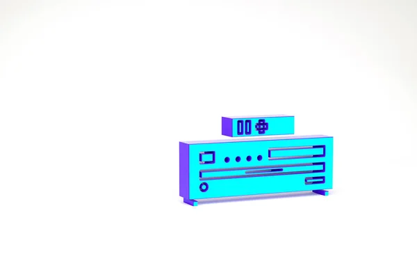 Turquoise Music Player Εικονίδιο Απομονώνονται Λευκό Φόντο Φορητή Συσκευή Μουσικής — Φωτογραφία Αρχείου