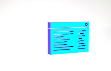 Turkuaz Yazılım, Web Geliştirici programlama kodu simgesi beyaz arkaplanda izole edildi. Program kodunun rastgele bilgisayar betiği parçalarını Javascript et. Minimalizm kavramı. 3d illüstrasyon 3B canlandırma.