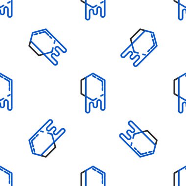 Çizgi bal peteği simgesi beyaz arkaplanda izole edilmiş kusursuz desen. Bal hücrelerinin sembolü. Tatlı doğal yemek. Renkli taslak konsepti. Vektör.