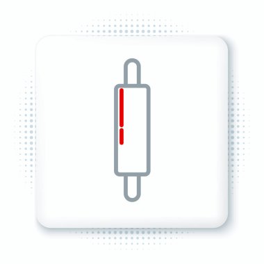 Çizgi Rolling pin simgesi beyaz arkaplanda izole edildi. Renkli taslak konsepti. Vektör.